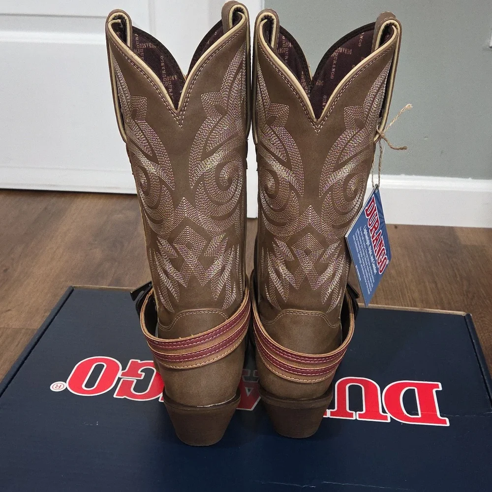 Durango Women's Tan Western Heeled Boots - Picture 7 of 12